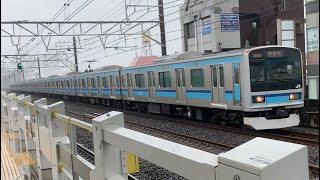 【制動試験あり】E231系800番台ミツK3編成 総武快速線性能確認試運転 下総中山にて