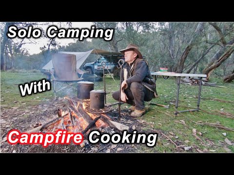 Solo Camp Cooking - [ Campfire Cooking In The Bush ]