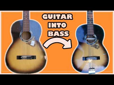 convert this classical guitar into an acoustic bass