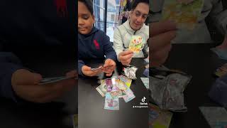 My son and me pack battling Ascended Hero’s packs at GameStop #ascendedheroes #pokemon #packopening