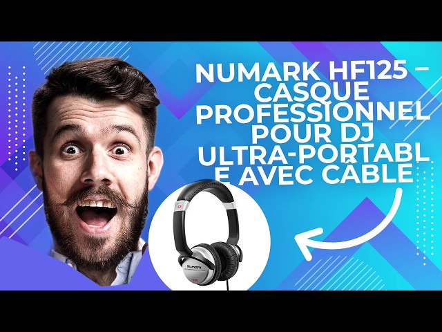 Vídeo relacionado con Numark HF125 Auriculares de Grabación y DJ con Cable de 1,8 m, Transductores de 40 mm para una Alta Fidelidad, Diseño Cerrado para Aislar el Sonido