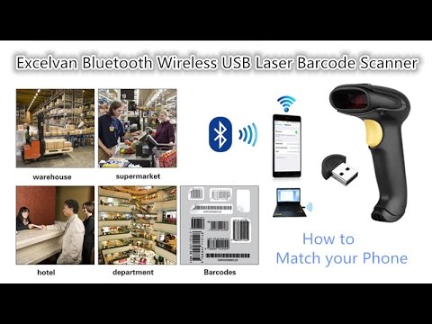 (new)how to use excelvan bluetooth wireless usb laser barcod...