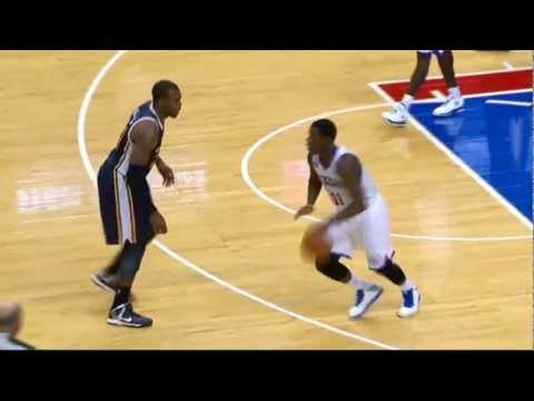 Jrue Holiday Nasty Block on Paul Millsap (76ers vs Jazz - 2012)