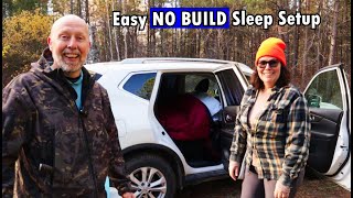 No Build 2 Person SUV Sleep Setup for Car Camping