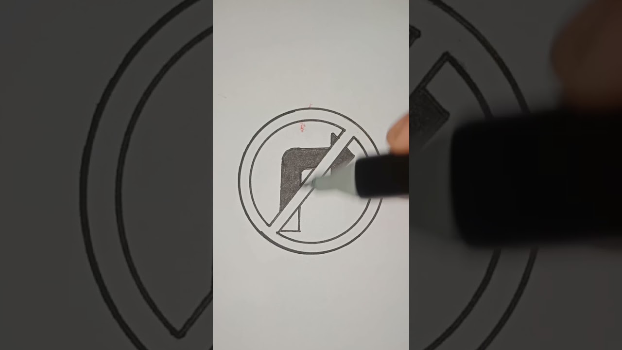 Mewarnai Gambar Rambu Lalu Lintas Dilarang Belok Kanan #shorts #mewarnai #rambulalulintas