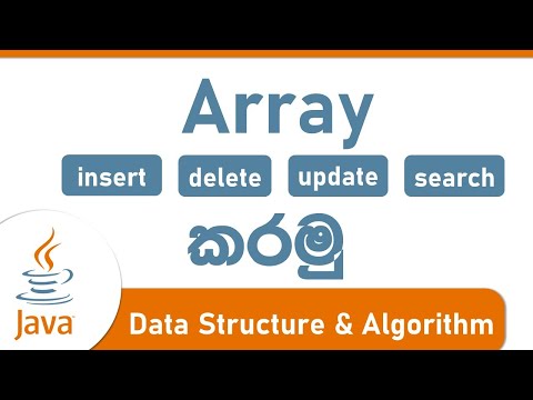 Insert Delete Search Update Array Data Structure And Algorithm With Java 4 Sinhala