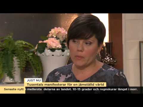 Tusentals manifesterar för en jämställd värld i Malmö - Nyhetsmorgon (TV4)