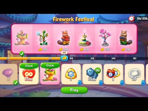 @Fishdom Merge Levels Fireworks Festival 🐡 Level 102. Got New Accessory.