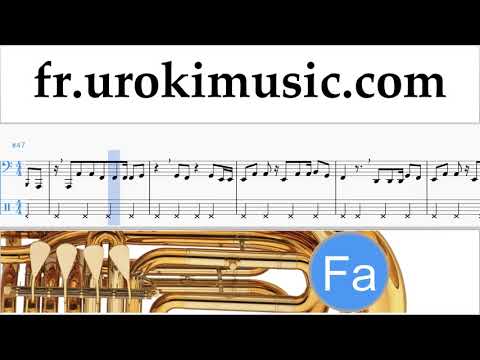 Cours de Tuba Shakira - Me Enamoré Tuto Partitions Partie#2 um-i829