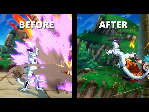 Frieza Changes! Before and After Comparison!! Dragon Ball FighterZ Patch 1.31