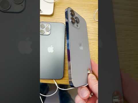 iPhone13 Pro vs iPhone 12pro сравнение синего цвета. Как изменился синий в айфон 13 про за год.