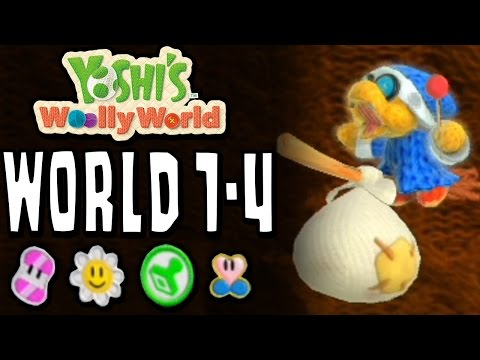Yoshi's Woolly World: Level 1-4 | 100% (Sunny Flowers, Stamp Patches, Wonder Wools & Full Health)