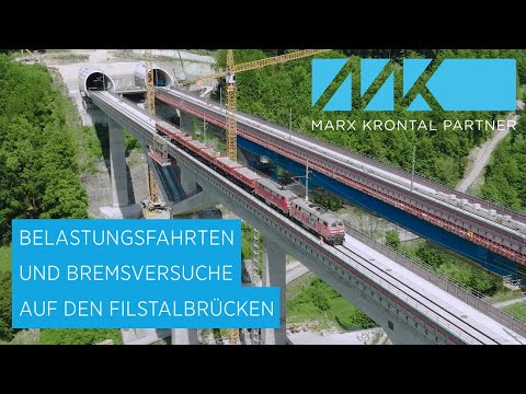 Belastungsfahrten und Bremsversuche auf den Filstalbrücken