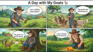 A Day with My Goats 🐐 🗣️ English Learn | Basic English | Grammar | Native English |