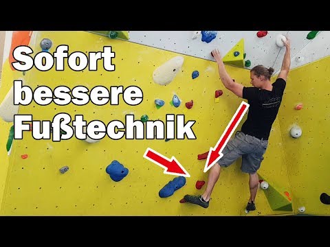 Fußtechnik fürs Klettern/Bouldern: Der Trick mit dem Blick