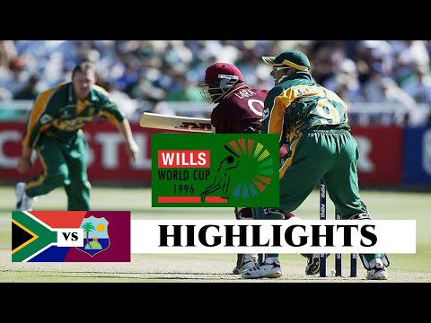 West Indies vs South Africa 3rd QF Highlights Karachi, Wills World Cup 1996