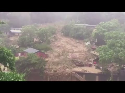 臺灣水災和山體滑坡造成4人死亡 (Four killed by floods and landslides in Taiwan)