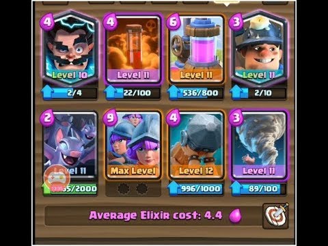 Experimenting with  3M, ram, miner, e-wiz, nado, poison, pump, bats at 4.400 trophies