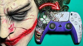 This Joker Themed PS5 Controller Looks INSANE in The Dark Night 😱