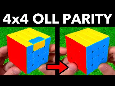 Part of a video titled 4x4 Rubik's Cube: OLL Parity (No Algorithms) - YouTube
