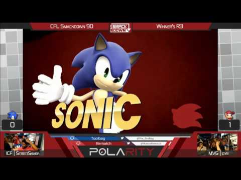 CFL Smackdown 90 WiiU - ICF StreetShark (Sonic) vs MVG Dyr (Diddy Kong) - Winners R3
