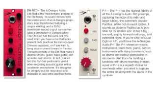 Video thumbnail for Gear Talk A Designs Red EM and P-1 Mic Preamp comparison by womensaudiomissionTV