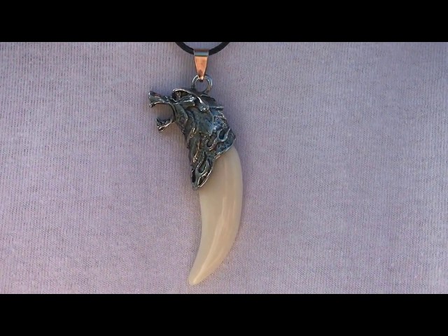 Vídeo relacionado con SLAXJNE 2 Collares con Colgante De Diente De Lobo De Imitación, Collar Personalizado y Creativo para Niños, Joyería para Hombre