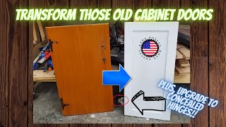 DIY- Shaker style Upgrade to old cabinet doors ON A BUDGET!!