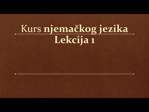 Ucimo Njemacki Lekcija 1