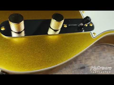 MyDream Partcaster Custom Built - Gold Charlie Christian Quarter Sawn image 11