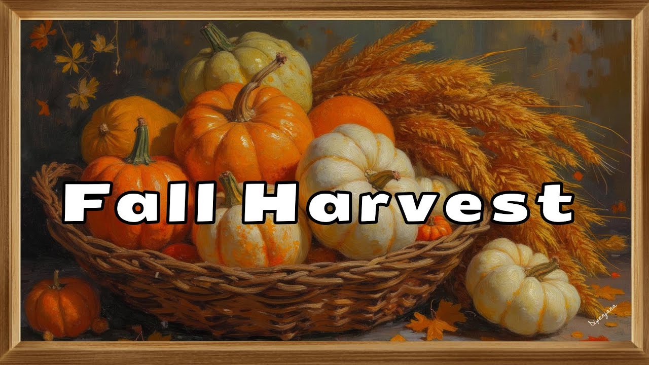 Fall Harvest 🧡🎃 | Cozy Autumn Ambience with Pumpkins & Wheat | Frame TV Art Gallery