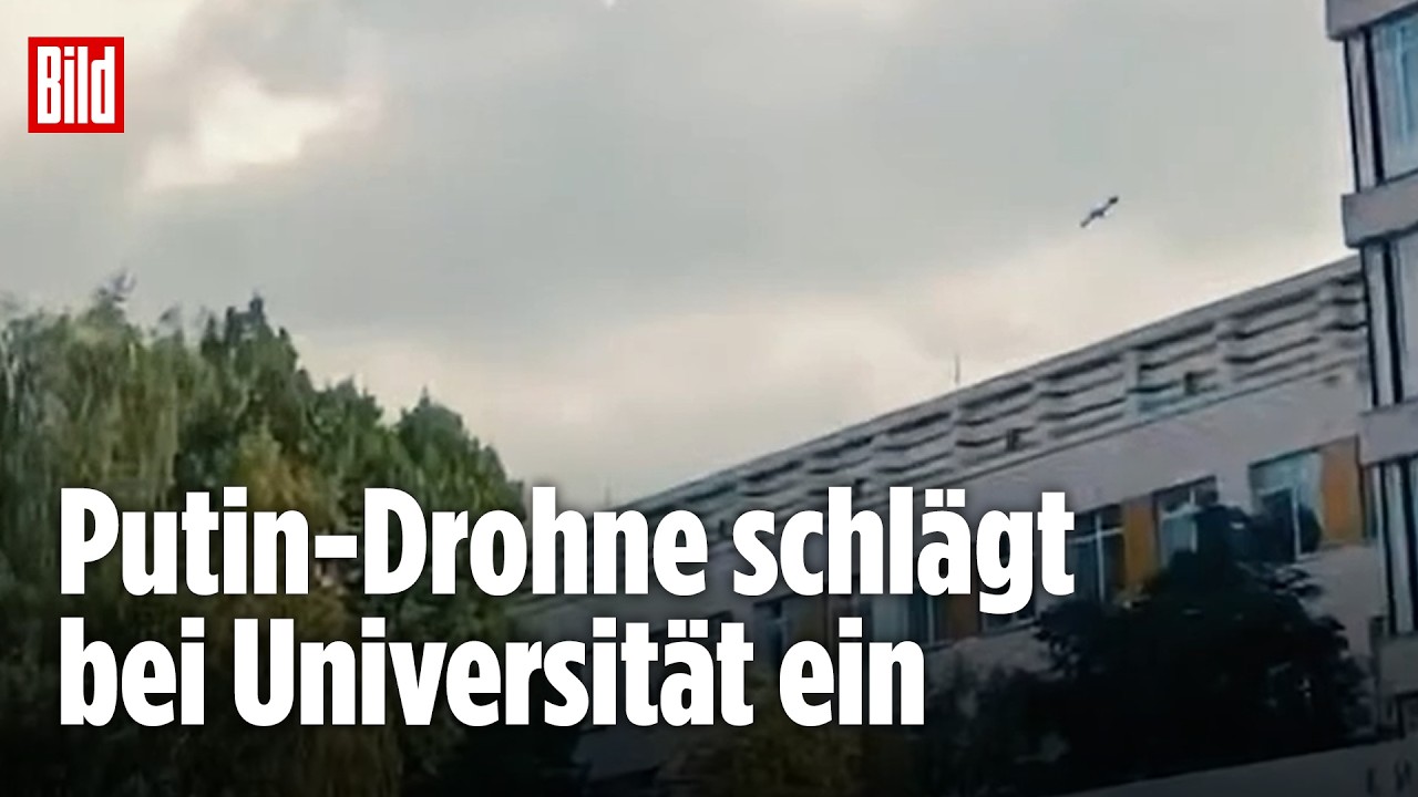 KIEW: Studenten entkommen russischer Drohne nur knapp