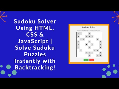 Sudoku Solver Using Javascript