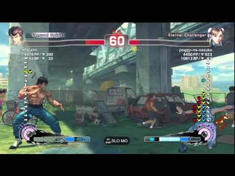 SSF4 AE Ver. 2012: mfa-afm [Fei Long] vs. poggy-na-sasuke [Chun-Li] - PSN Ranked Match
