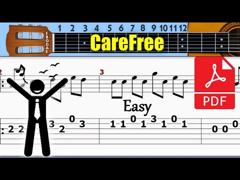 Carefree - Kevin MacLeod Guitar tab