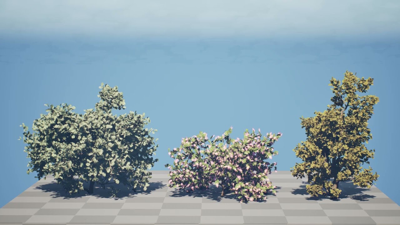 Cole&ccedil;&atilde;o &Aacute;rabe Ethel Tree Tamarix Bush Modelo 3D