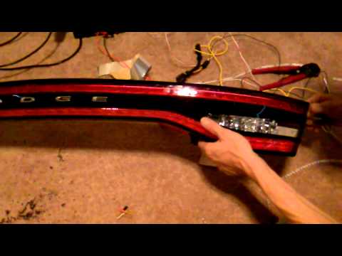 Dodge Dart custom race track tail lights install