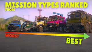 SnowRunner Mission Types Ranked
