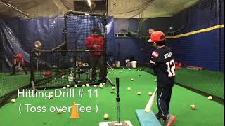 Baseball Hitting Drill # 11 - Toss over Tee