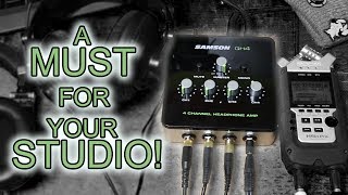 Video thumbnail for Split Audio 4 Ways with the Samson QH4 4 Channel Headphone Amp by Omoi Senpai