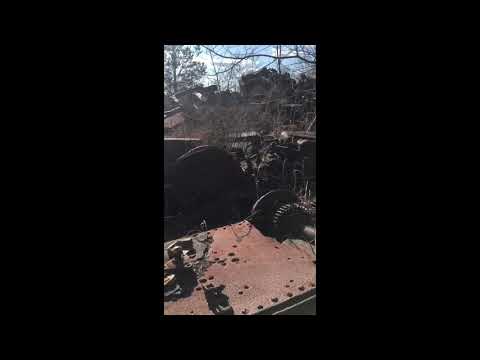 Exploring old train wreckage and old buildings.