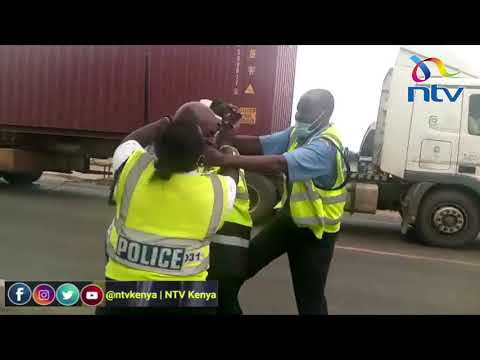 Traffic police officers caught on camera beating up a driver