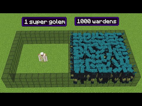1000 wardens vs 1 super iron golem (but iron golem has all effects)