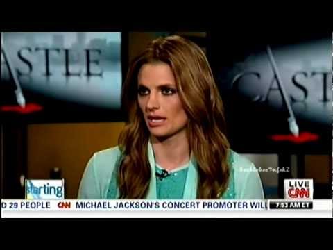 Stana Katic CNN Interview - Smooching &  Working Together April 1 2013