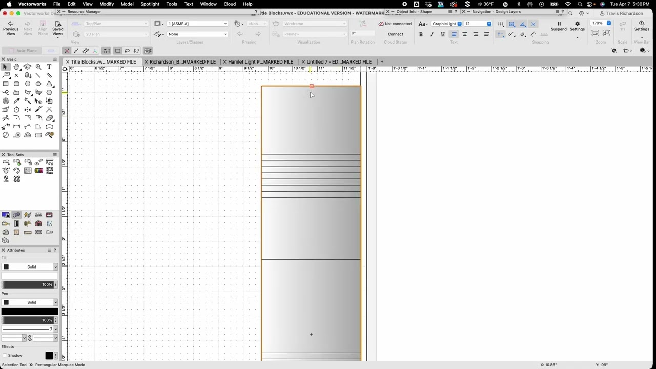Vector Works 2026 - Title Block Large