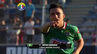 Gol de tiro libre de Bryan Carrasco a U. Católica | Campeonato Apertura 2014