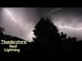 Real Thunderstorm Sounds Atmosphere For Sleeping Relaxing Real Lightnings Behind The Tree