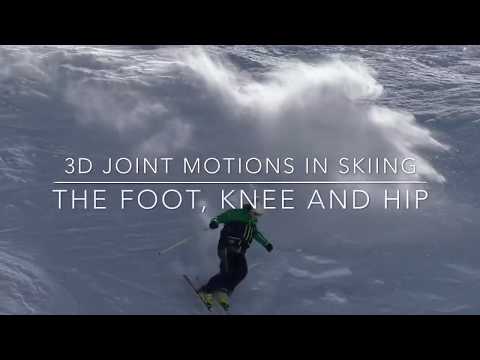 3D joint motions of skiing (The feet, knees and hips)