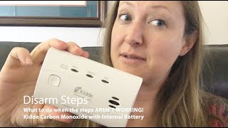 Kidde Carbon Monoxide Disarm and Disable Steps - for when the instructions don