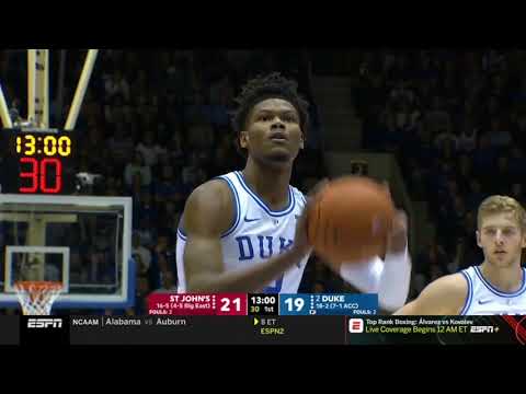 Cam Reddish vs STJ 16 PTS                               2.02.19